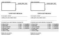 Certificat Médical 2026